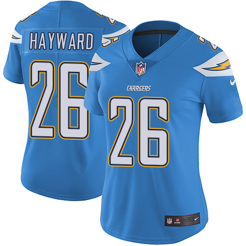 Nike Chargers #26 Casey Hayward Electric Blue Alternate Women's Stitched NFL Vapor Untouchable Limited Jersey