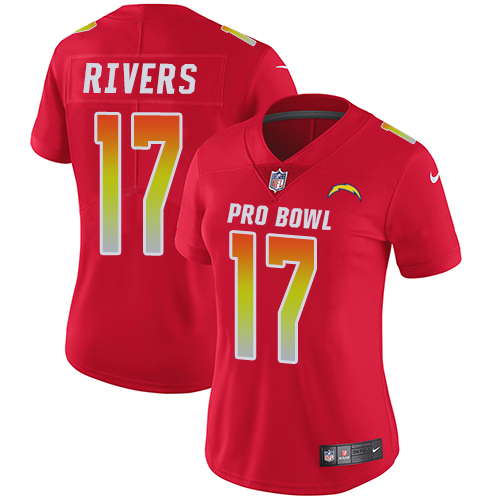 Nike Chargers #17 Philip Rivers Red Women's Stitched NFL Limited AFC 2018 Pro Bowl Jersey