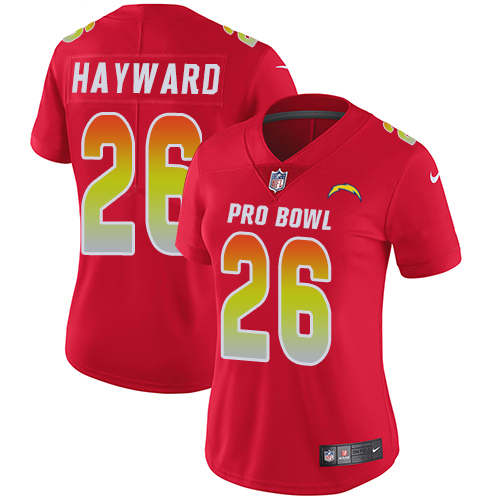 Nike Chargers #26 Casey Hayward Red Women's Stitched NFL Limited AFC 2018 Pro Bowl Jersey