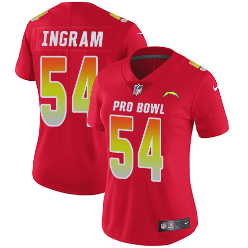 Nike Chargers #54 Melvin Ingram Red Women's Stitched NFL Limited AFC 2019 Pro Bowl Jersey