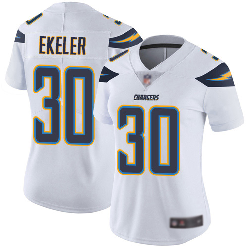 Nike Chargers #30 Austin Ekeler White Women's Stitched NFL Vapor Untouchable Limited Jersey