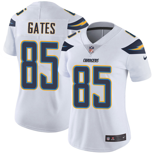 Nike Chargers #85 Antonio Gates White Women's Stitched NFL Vapor Untouchable Limited Jersey