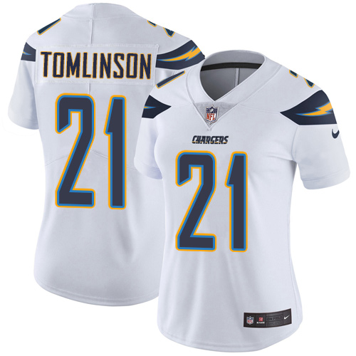 Nike Chargers #21 LaDainian Tomlinson White Women's Stitched NFL Vapor Untouchable Limited Jersey