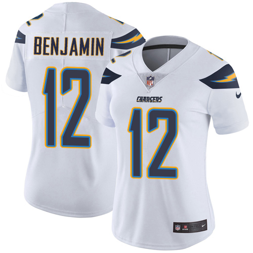 Nike Chargers #12 Travis Benjamin White Women's Stitched NFL Vapor Untouchable Limited Jersey