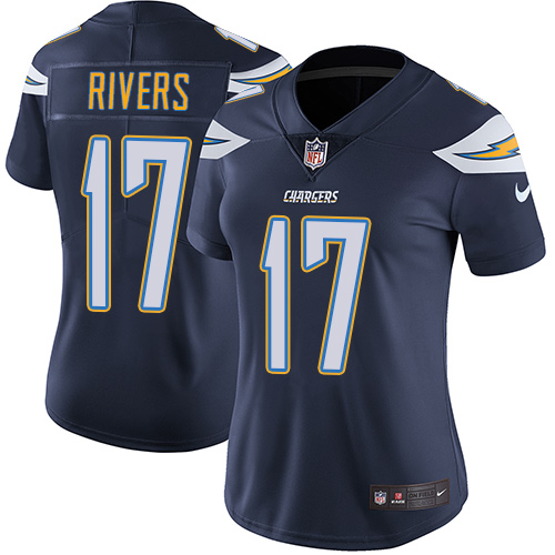 Nike Chargers #17 Philip Rivers Navy Blue Team Color Women's Stitched NFL Vapor Untouchable Limited Jersey