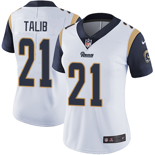 Nike Rams #21 Aqib Talib White Women's Stitched NFL Vapor Untouchable Limited Jersey