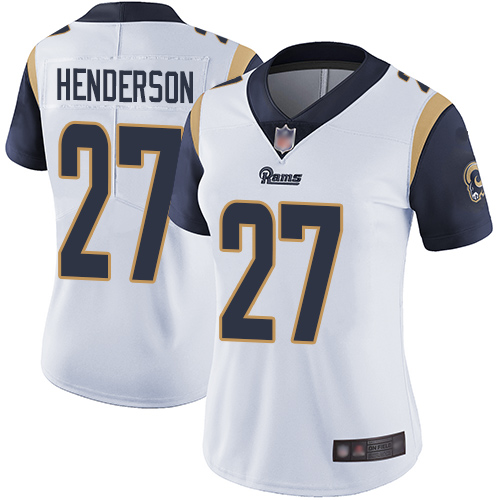 Nike Rams #27 Darrell Henderson White Women's Stitched NFL Vapor Untouchable Limited Jersey