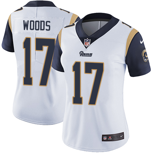 Nike Rams #17 Robert Woods White Women's Stitched NFL Vapor Untouchable Limited Jersey