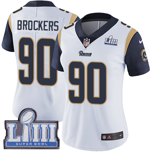 Nike Rams #90 Michael Brockers White Super Bowl LIII Bound Women's Stitched NFL Vapor Untouchable Limited Jersey