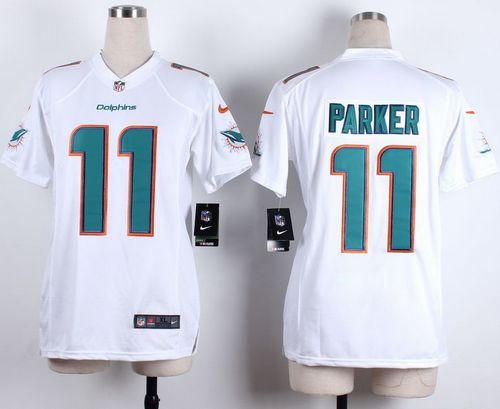 Nike Dolphins #11 DeVante Parker White Women's Stitched NFL New Elite Jersey