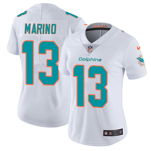 Nike Dolphins #13 Dan Marino White Women's Stitched NFL Vapor Untouchable Limited Jersey