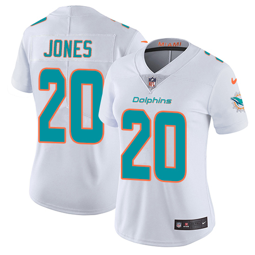 Nike Dolphins #20 Reshad Jones White Women's Stitched NFL Vapor Untouchable Limited Jersey