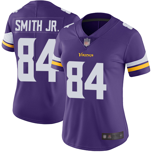 Nike Vikings #84 Irv Smith Jr. Purple Team Color Women's Stitched NFL Vapor Untouchable Limited Jersey