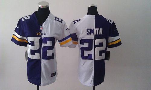 Nike Vikings #22 Harrison Smith Purple/White Women's Stitched NFL Elite Split Jersey