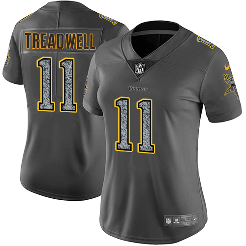 Nike Vikings #11 Laquon Treadwell Gray Static Women's Stitched NFL Vapor Untouchable Limited Jersey