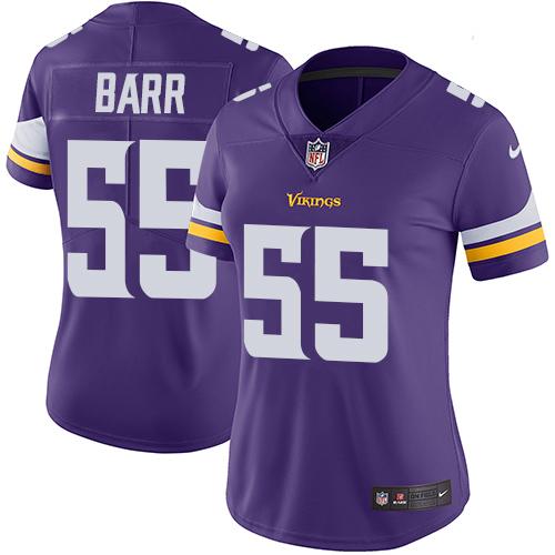 Nike Vikings #55 Anthony Barr Purple Team Color Women's Stitched NFL Vapor Untouchable Limited Jersey