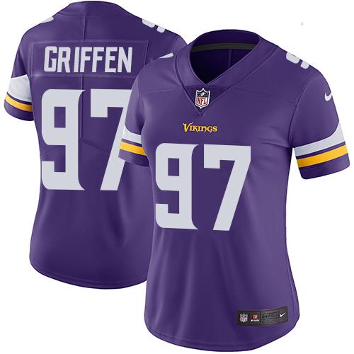 Nike Vikings #97 Everson Griffen Purple Team Color Women's Stitched NFL Vapor Untouchable Limited Jersey