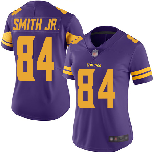 Nike Vikings #84 Irv Smith Jr. Purple Women's Stitched NFL Limited Rush Jersey