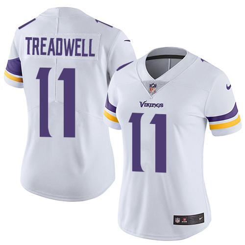 Nike Vikings #11 Laquon Treadwell White Women's Stitched NFL Vapor Untouchable Limited Jersey
