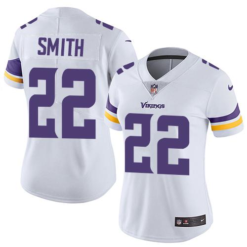 Nike Vikings #22 Harrison Smith White Women's Stitched NFL Vapor Untouchable Limited Jersey