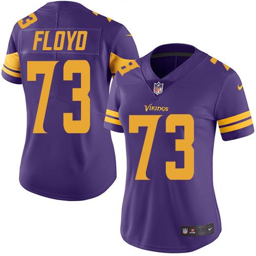 Nike Vikings #73 Sharrif Floyd Purple Women's Stitched NFL Limited Rush Jersey