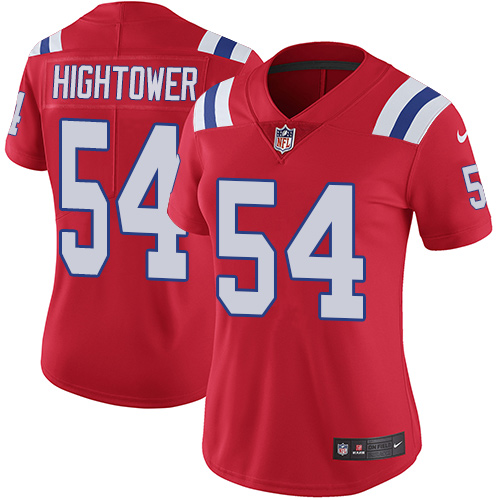 Nike Patriots #54 Dont'a Hightower Red Alternate Women's Stitched NFL Vapor Untouchable Limited Jersey