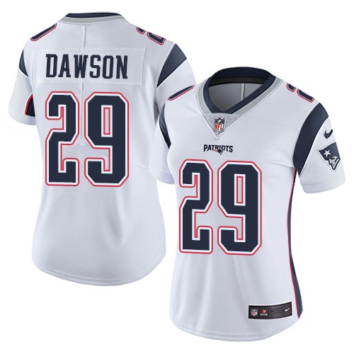 Nike Patriots #29 Duke Dawson White Women's Stitched NFL Vapor Untouchable Limited Jersey