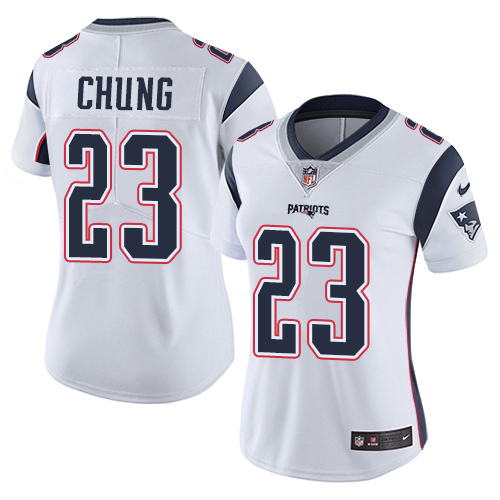 Nike Patriots #23 Patrick Chung White Women's Stitched NFL Vapor Untouchable Limited Jersey