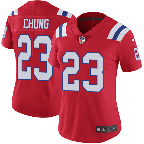 Nike Patriots #23 Patrick Chung Red Alternate Women's Stitched NFL Vapor Untouchable Limited Jersey