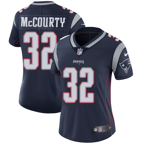 Nike Patriots #32 Devin McCourty Navy Blue Team Color Women's Stitched NFL Vapor Untouchable Limited Jersey
