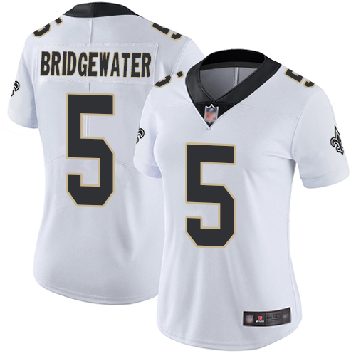 Nike Saints #5 Teddy Bridgewater White Women's Stitched NFL Vapor Untouchable Limited Jersey