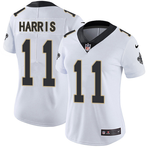 Nike Saints #11 Deonte Harris White Women's Stitched NFL Vapor Untouchable Limited Jersey