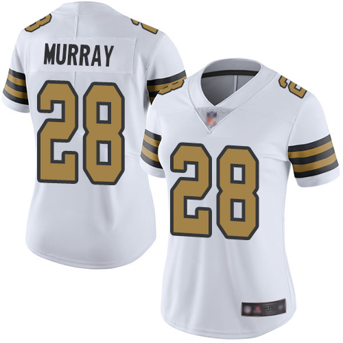 Nike Saints #28 Latavius Murray White Women's Stitched NFL Limited Rush Jersey