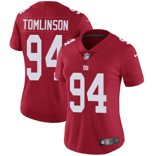 Nike Giants #94 Dalvin Tomlinson Red Alternate Women's Stitched NFL Vapor Untouchable Limited Jersey