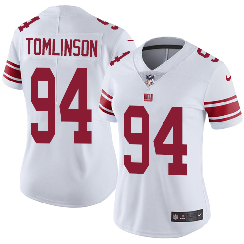 Nike Giants #94 Dalvin Tomlinson White Women's Stitched NFL Vapor Untouchable Limited Jersey