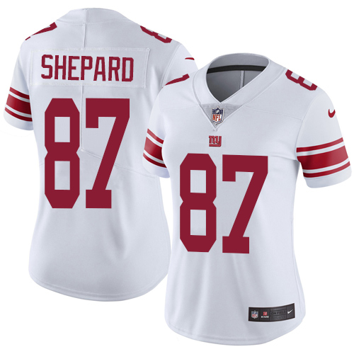 Nike Giants #87 Sterling Shepard White Women's Stitched NFL Vapor Untouchable Limited Jersey