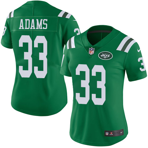 Nike Jets #33 Jamal Adams Green Women's Stitched NFL Limited Rush Jersey