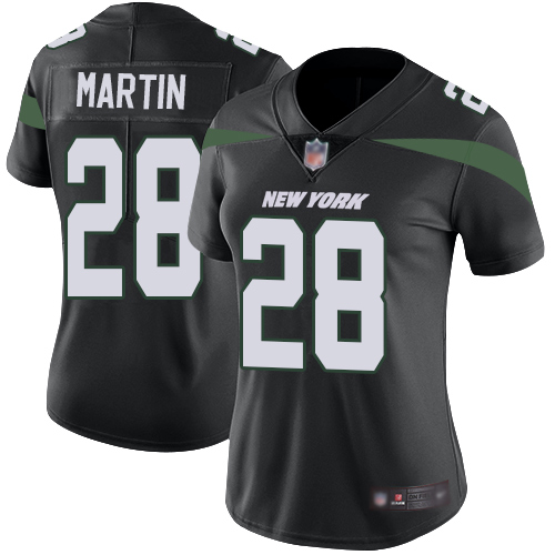 Nike Jets #28 Curtis Martin Black Alternate Women's Stitched NFL Vapor Untouchable Limited Jersey