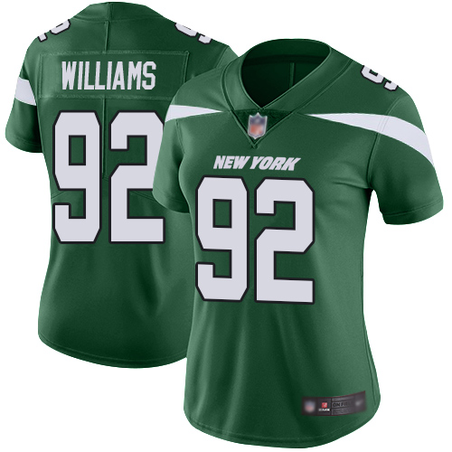 Nike Jets #92 Leonard Williams Green Team Color Women's Stitched NFL Vapor Untouchable Limited Jersey