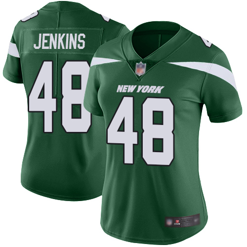 Nike Jets #48 Jordan Jenkins Green Team Color Women's Stitched NFL Vapor Untouchable Limited Jersey