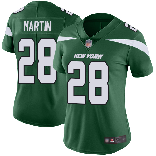 Nike Jets #28 Curtis Martin Green Team Color Women's Stitched NFL Vapor Untouchable Limited Jersey