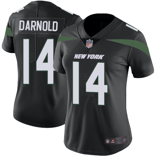 Nike Jets #14 Sam Darnold Black Alternate Women's Stitched NFL Vapor Untouchable Limited Jersey