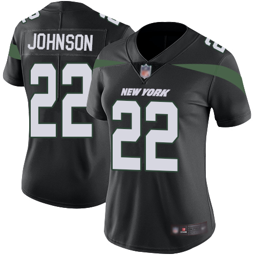Nike Jets #22 Trumaine Johnson Black Alternate Women's Stitched NFL Vapor Untouchable Limited Jersey