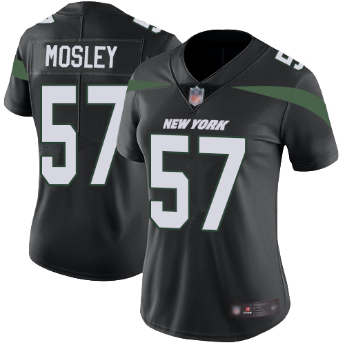 Nike Jets #57 C.J. Mosley Black Alternate Women's Stitched NFL Vapor Untouchable Limited Jersey