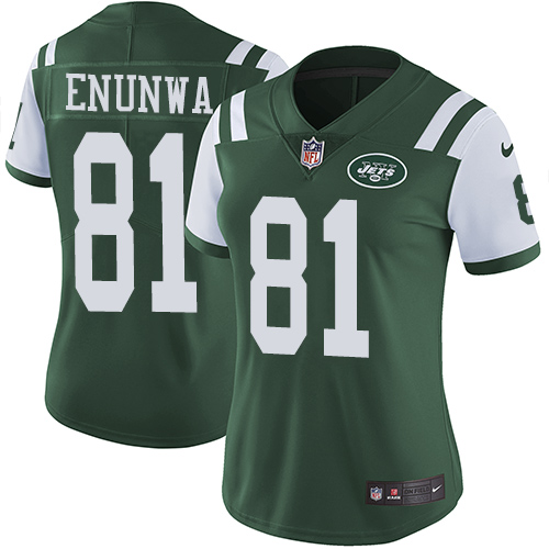 Nike Jets #81 Quincy Enunwa Green Team Color Women's Stitched NFL Vapor Untouchable Limited Jersey