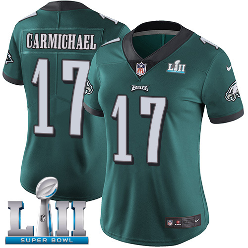 Nike Eagles #17 Harold Carmichael Midnight Green Team Color Super Bowl LII Women's Stitched NFL Vapor Untouchable Limited Jersey