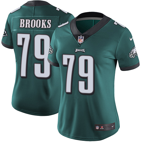 Nike Eagles #79 Brandon Brooks Midnight Green Team Color Women's Stitched NFL Vapor Untouchable Limited Jersey