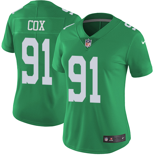 Nike Eagles #91 Fletcher Cox Green Women's Stitched NFL Limited Rush Jersey