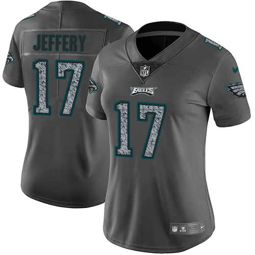 Nike Eagles #17 Alshon Jeffery Gray Static Women's Stitched NFL Vapor Untouchable Limited Jersey