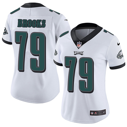 Nike Eagles #79 Brandon Brooks White Women's Stitched NFL Vapor Untouchable Limited Jersey